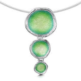 Green lunar triple pendant