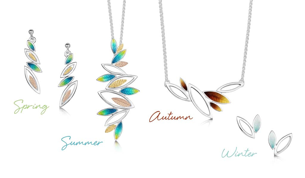 The seasons collection is available in Spring, Summer, Autumn and Winter enamel