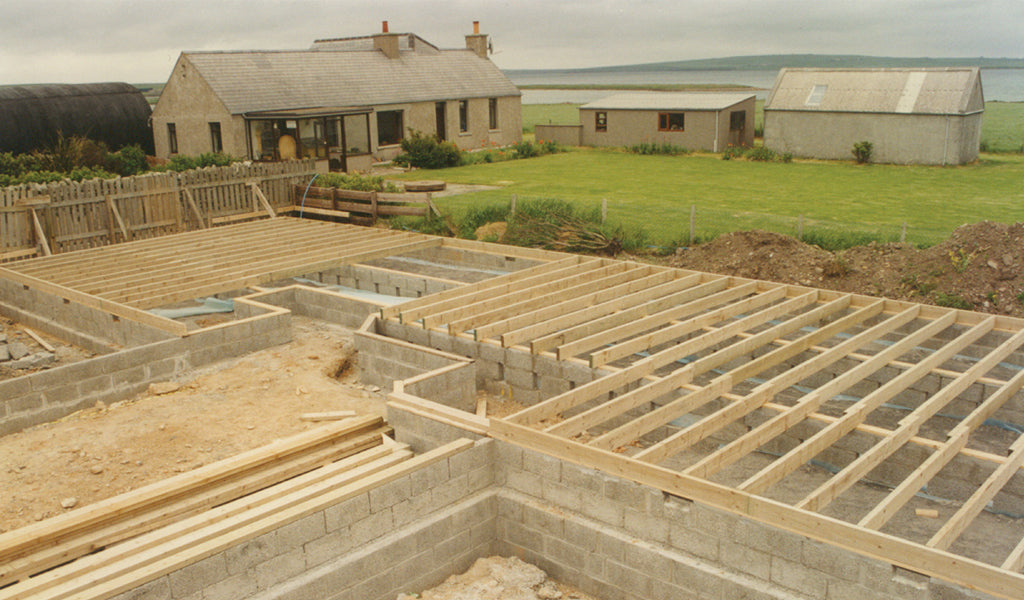The foundations for Sheila Fleet's new workshop
