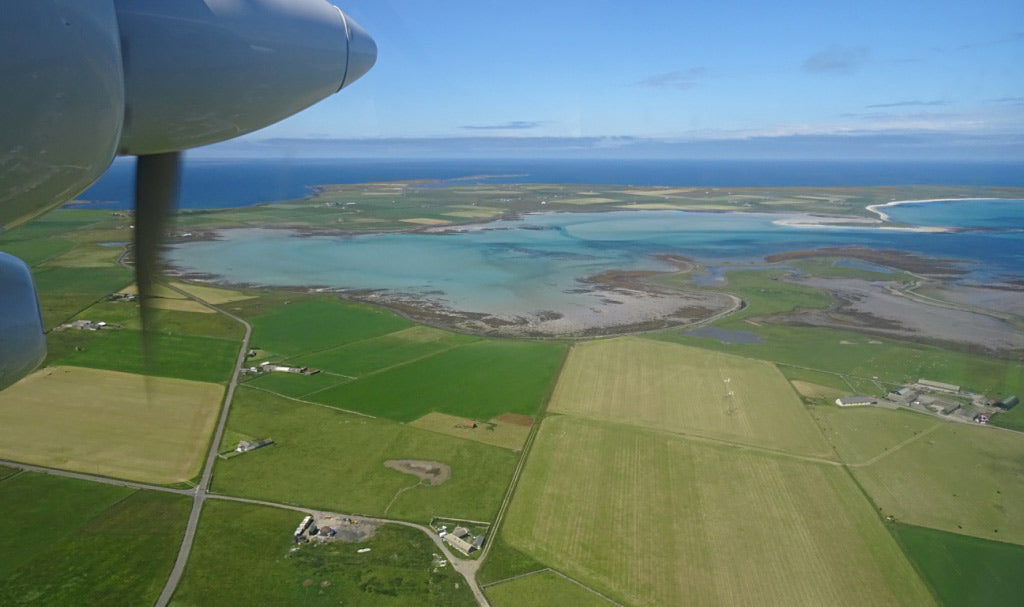 Flight over Sanday, one of Orkney's northern isles (Photo: Sheila Fleet)