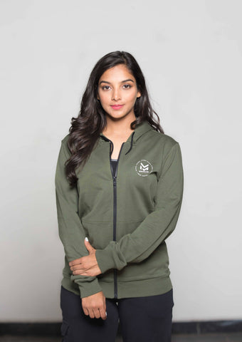 olive green hoodie women's