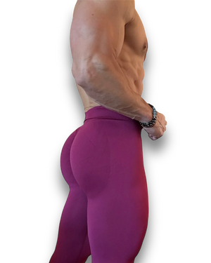 Plum Red Scrunch Butt Leggings - Glute God