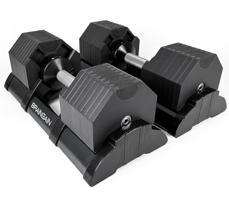 BrainGain 40kg octagon dumbbells