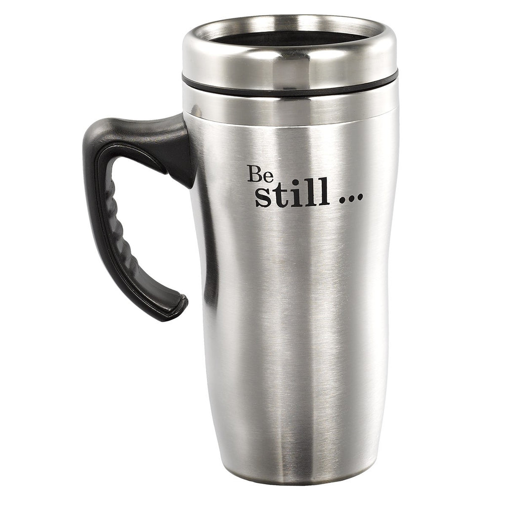 Blessed is the Man Stainless Steel Travel Mug with Handle - Psalm 84:5