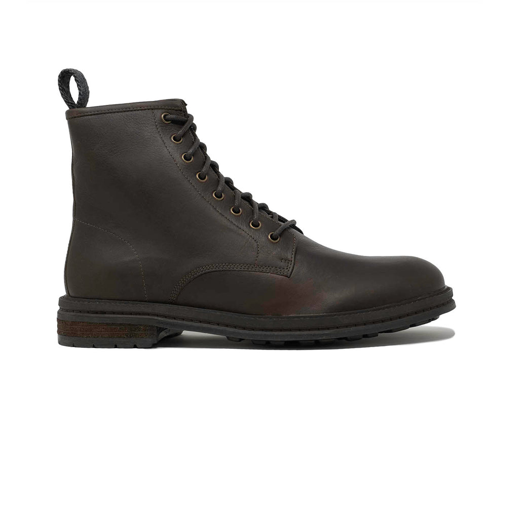 Walk London Wolf Lace Up Boot in Brown Leather