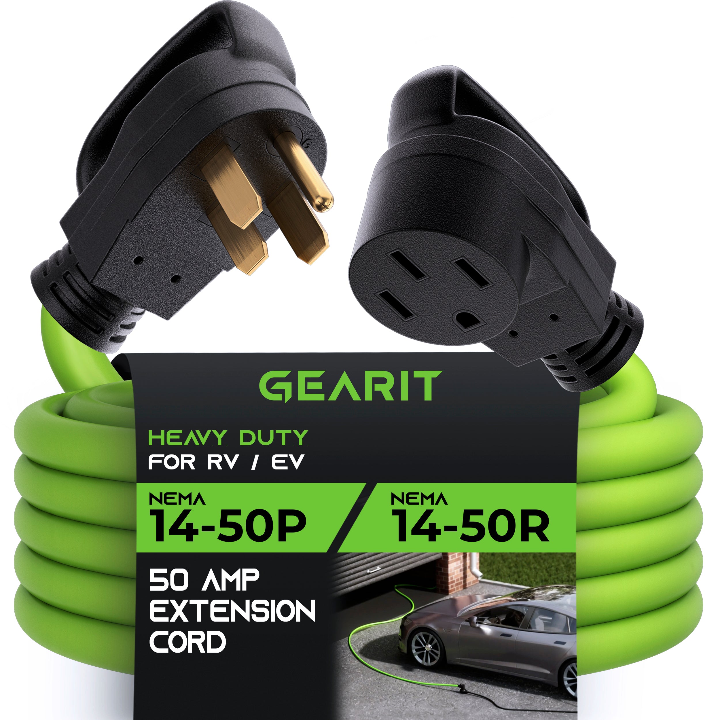 50 Amp Heavy Duty 15 Ft. Extension Cord for Genera...