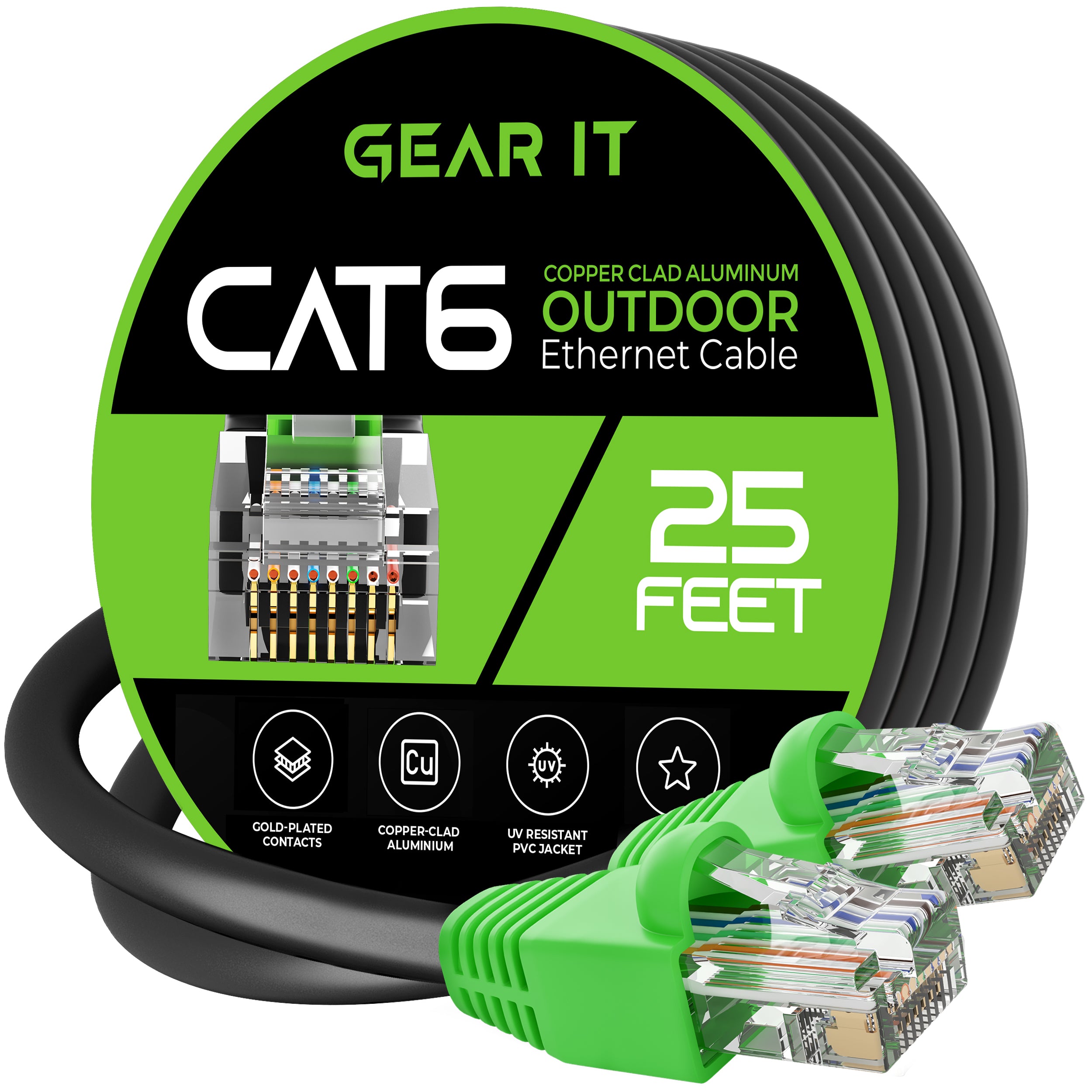 GearIT Cat6 CCA Outdoor Ethernet Cable for Direct ...