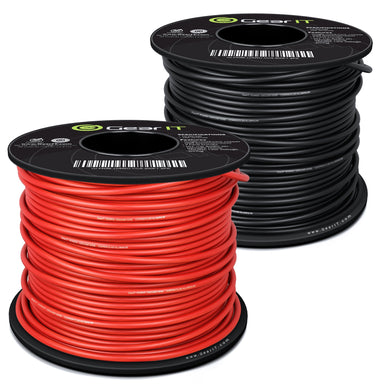 GearIT 14 Gauge Power Ground Electrical Wire Copper Clad Aluminum Single Conductor 2 Primary Colors - GearIT