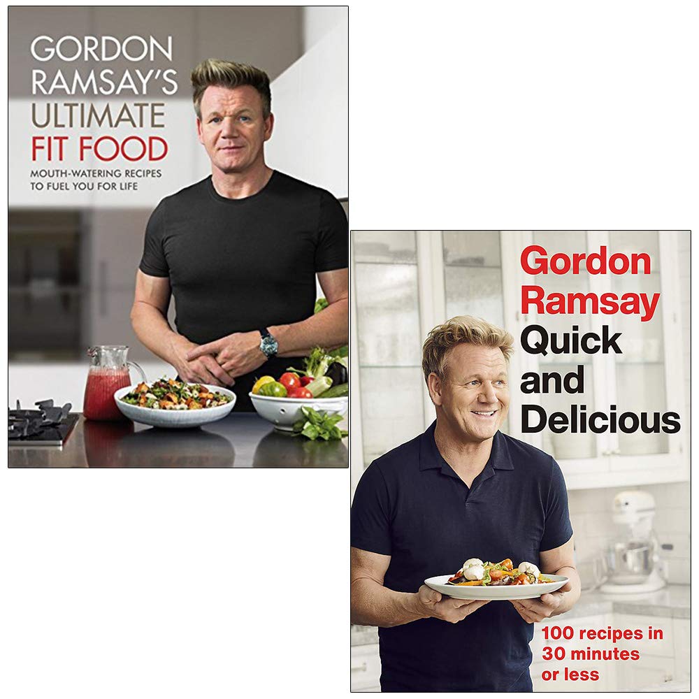 Gordon Ramsay 2 Cookbook Set Collection Ultimate Fit Food, Quick And D ...