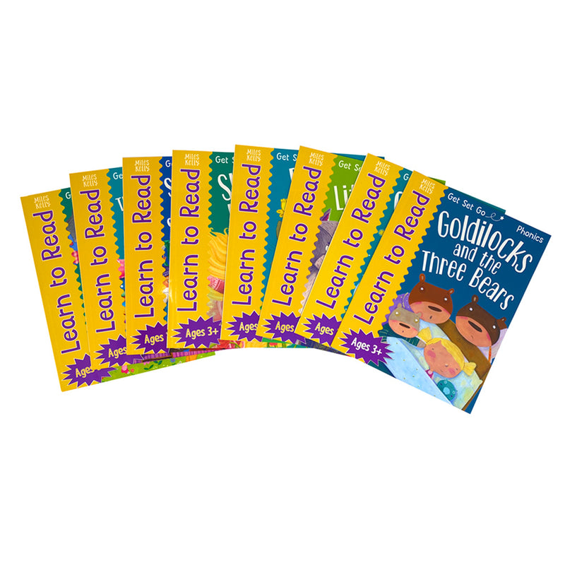 Miles Kelly Get Set Go Learn To Read Phonics 8 Books Collection Set