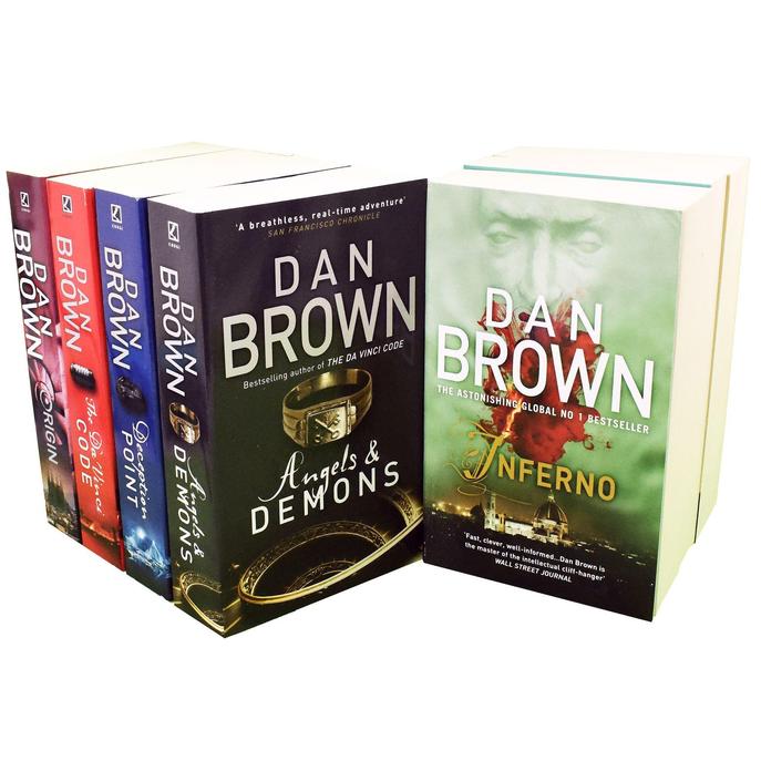 Dan Brown 7 Books Collection Set Robert Langdon Series Inferno, Origin