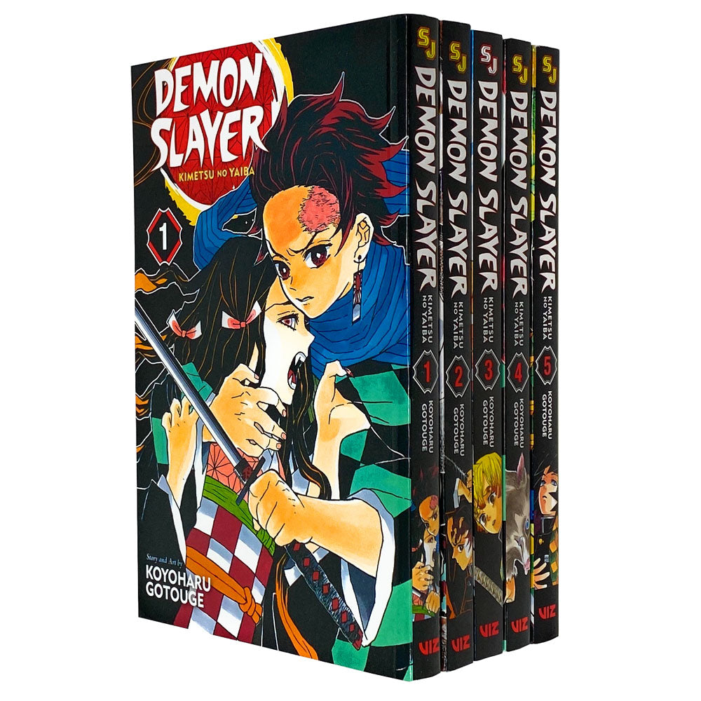 Demon Slayer 5 Books Collection Set Vol 1 5 Kimetsu No Yaiba By Koyoha