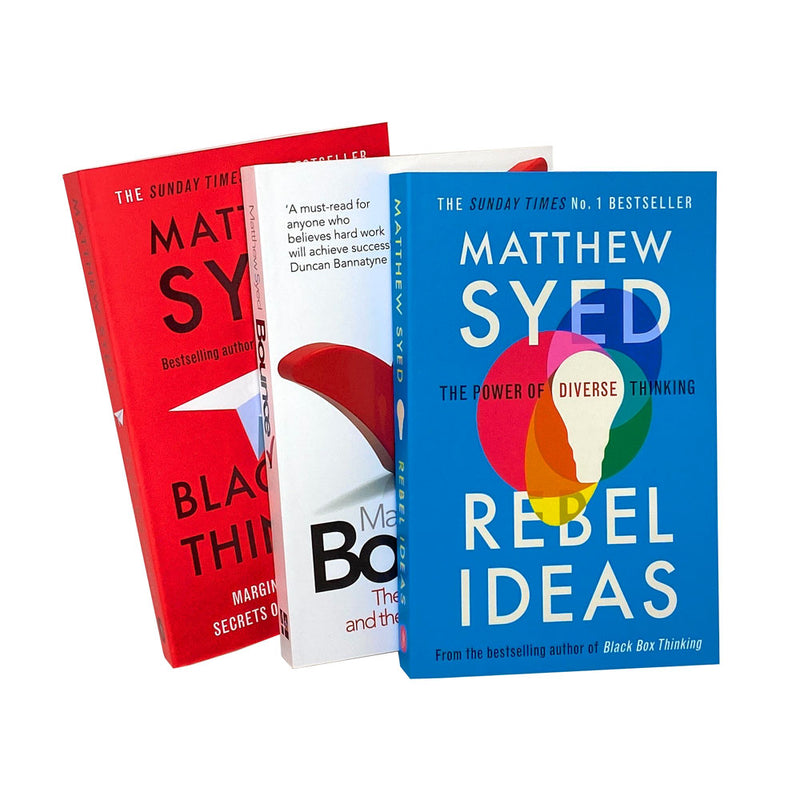 Matthew Syed 3 Books Collection Set Bounce, Rebel Ideas, Black Box Thi ...