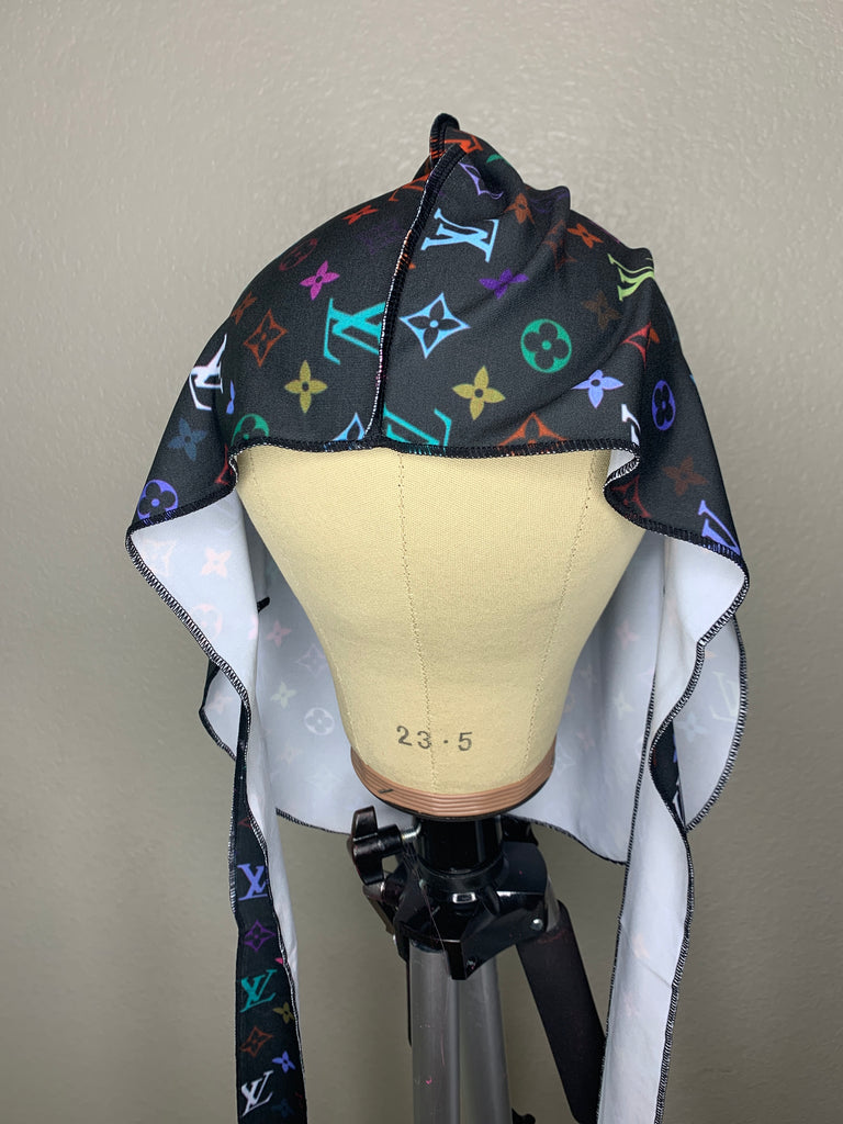 White LV Rainbow Inspired Durag – Crownzoutlet