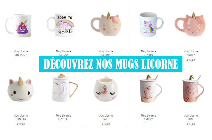 mugs licorne