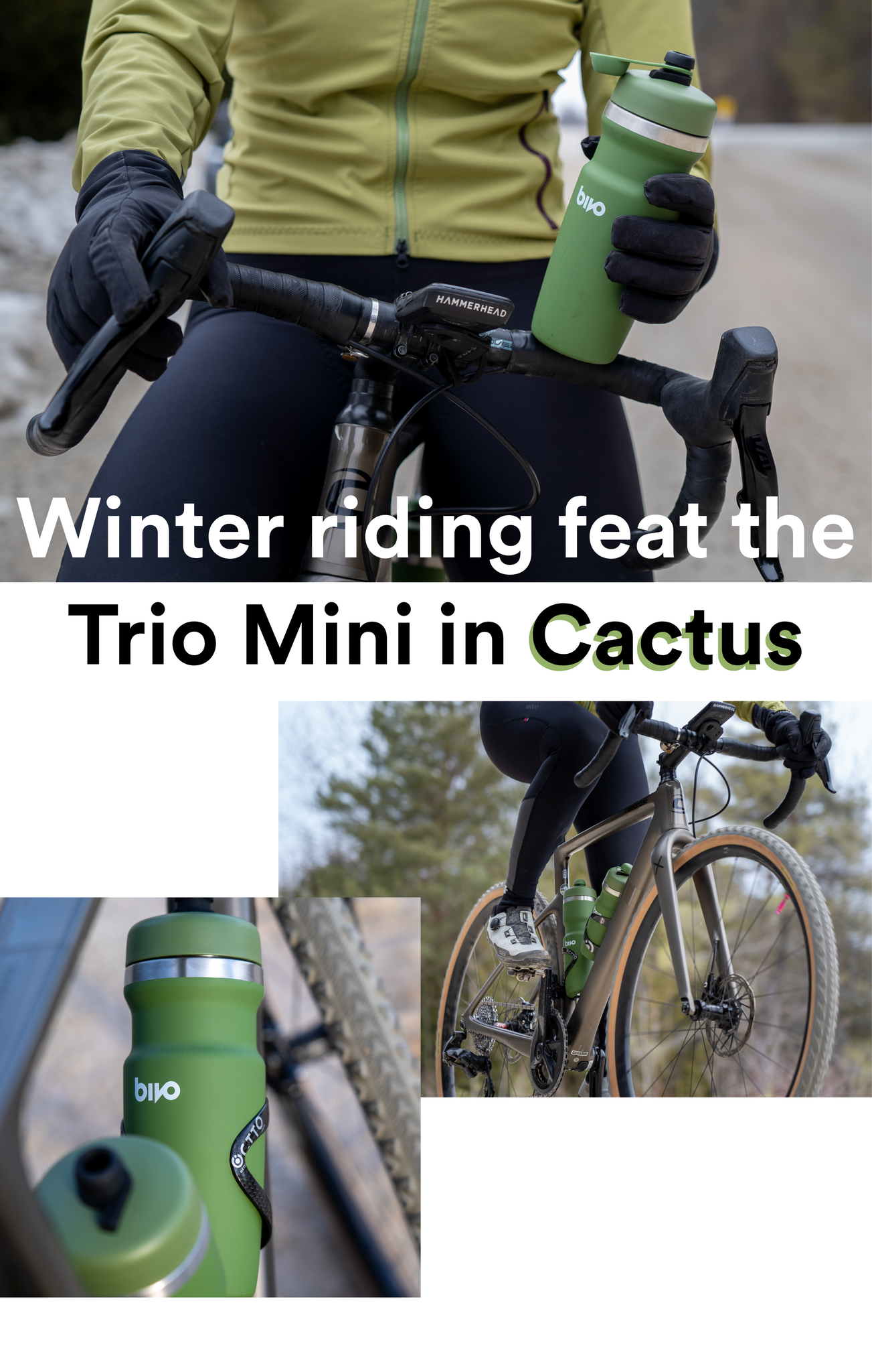 winter riding featuring the trio mini in cactus