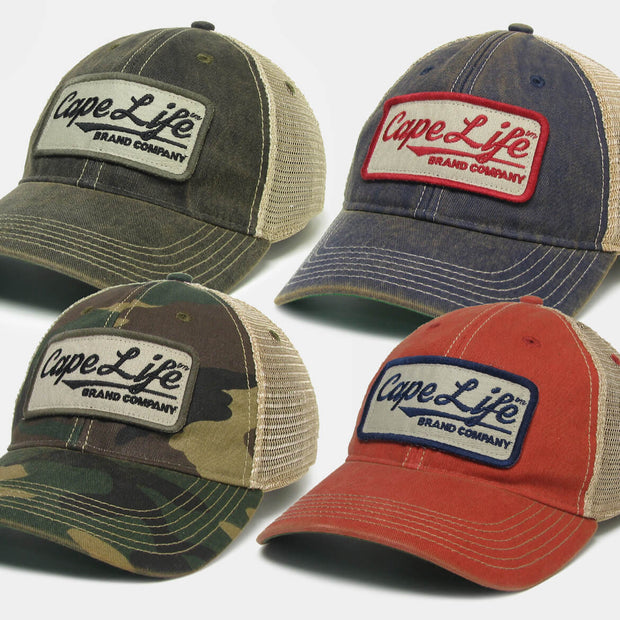 Vintage Logo Twill Trucker – Cape Life Brand Company