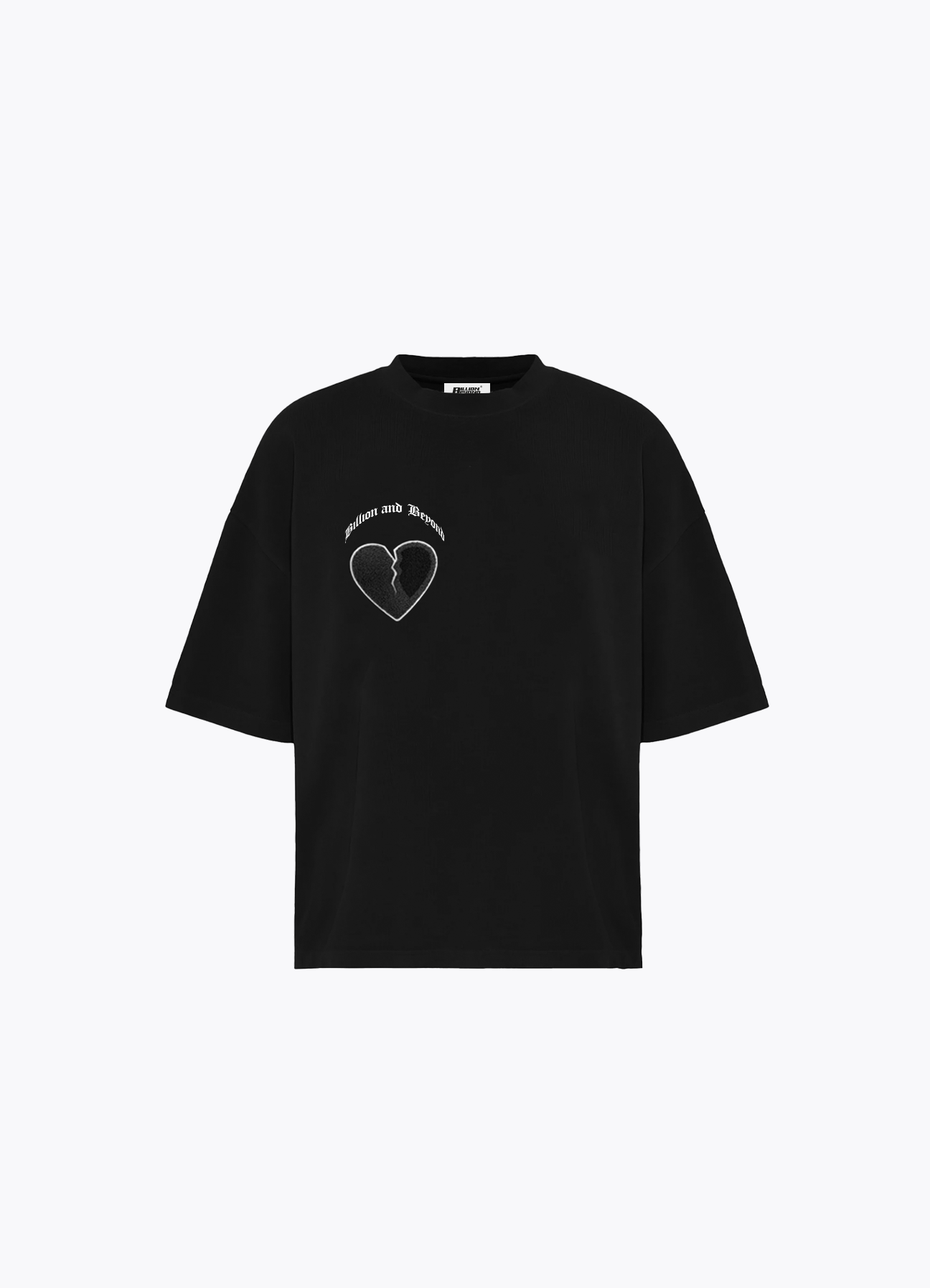 CRACK HEART TEE BLACK - BILLION AND BEYOND product image