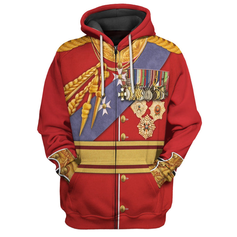 Gearhomies Unisex Hoodie King George V Historical 3D Apparel ...