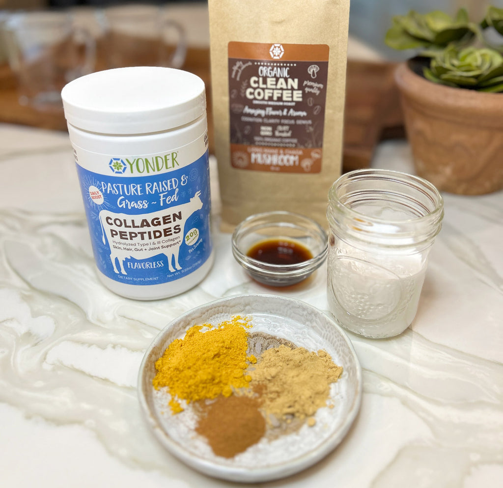 Turmeric Collagen Mushroom Coffee Latte Ingredients