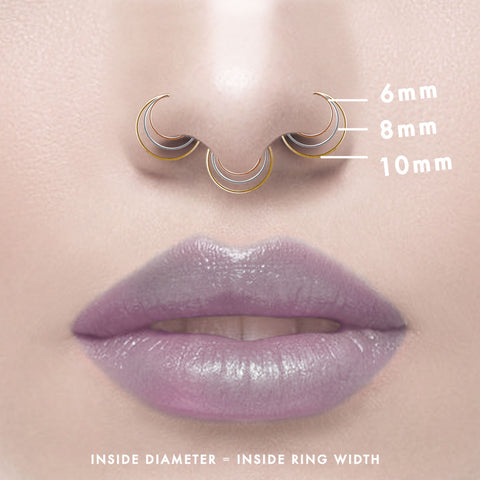 Size Chart For Nose Rings