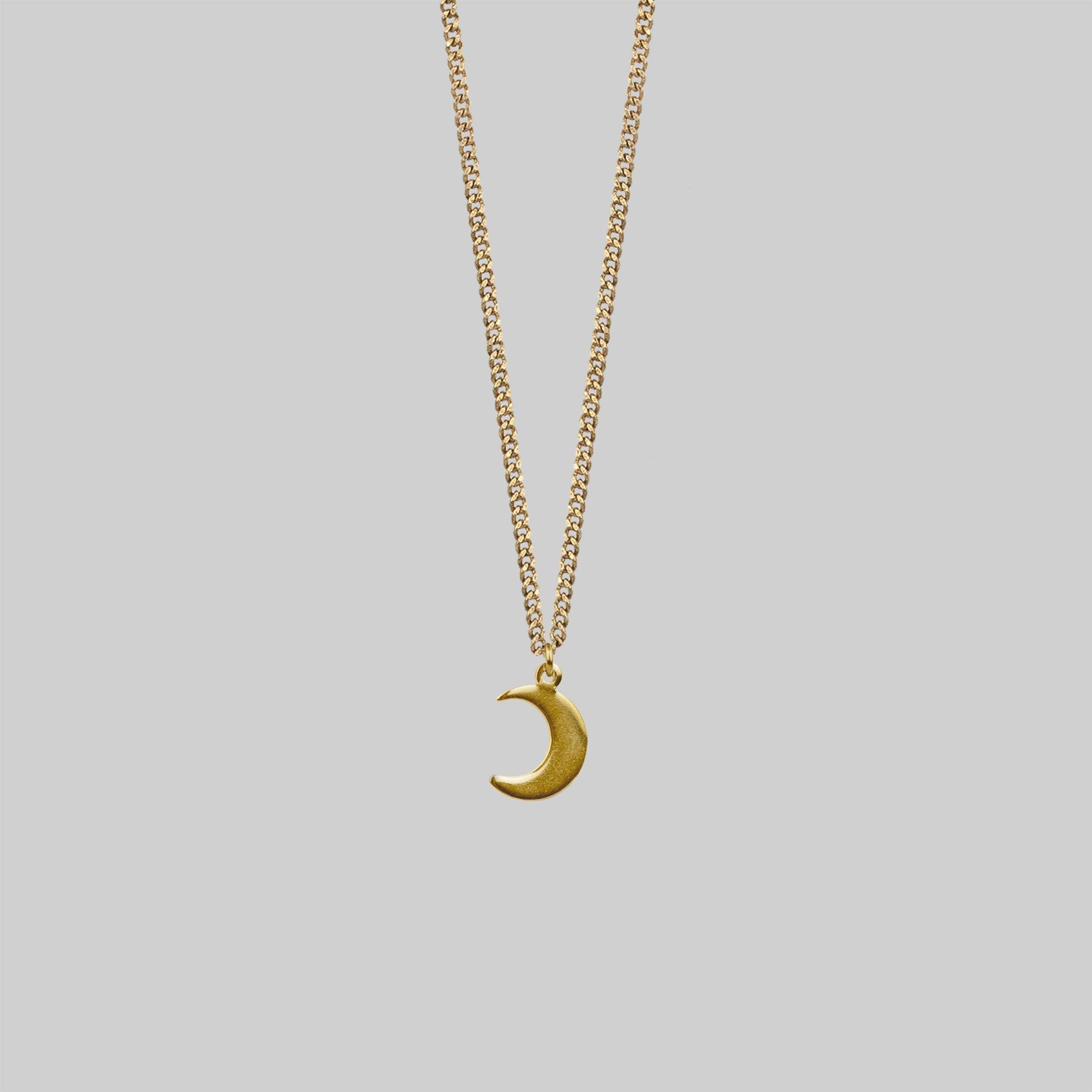 Solid Gold Crescent Moon Necklace By Ruby Tynan Jewellery |  notonthehighstreet.com