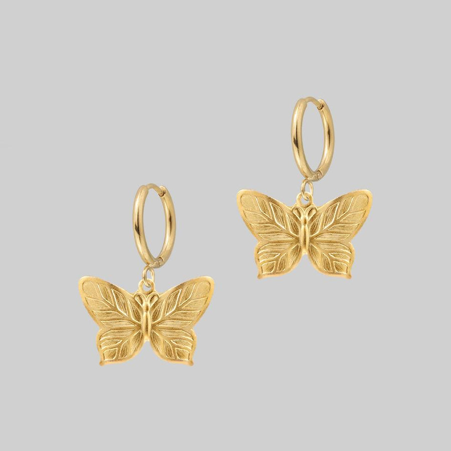 BuddyLove X Treasure Jewels | Double Butterfly Earrings | Gold