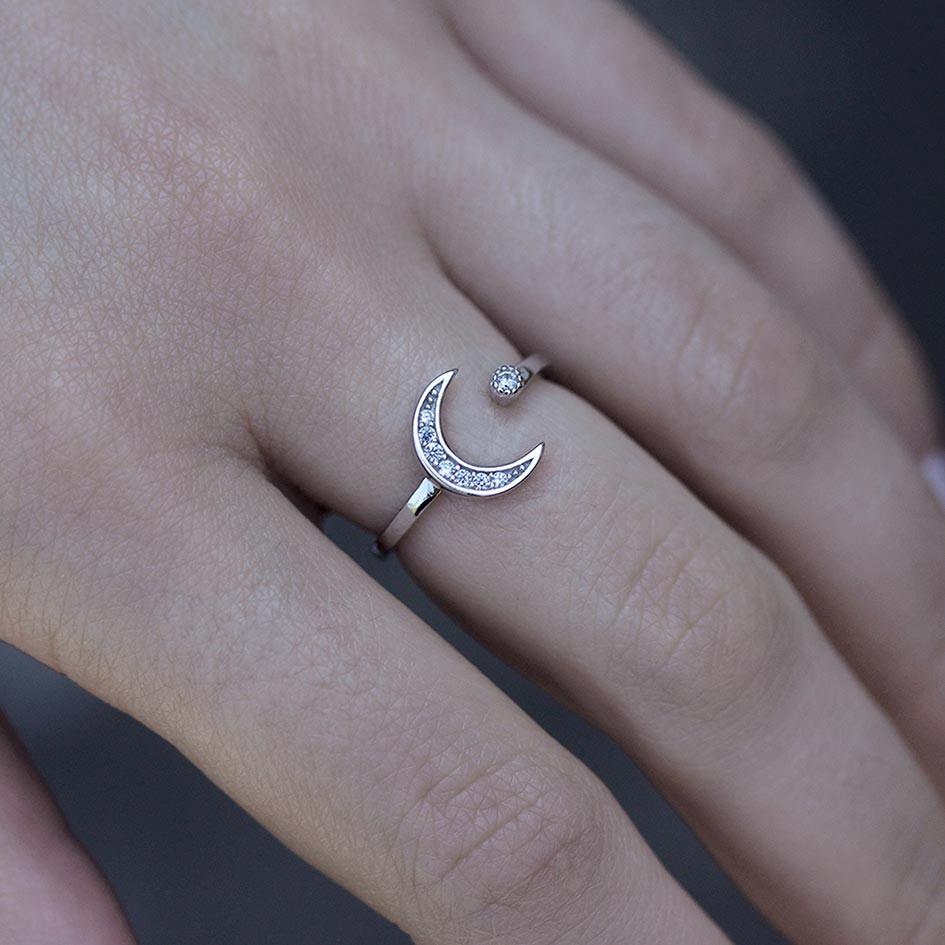 Moon and Star Ring Set Sterling Moon and Star Rings Dainty Rings Sterling  Silver Rings Sterling Ring Set - Etsy