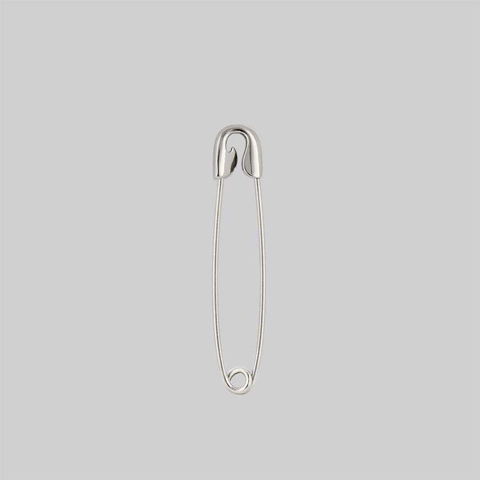 Balenciaga Silver Earrings with Safety Pin Pendants women  Glamood Outlet