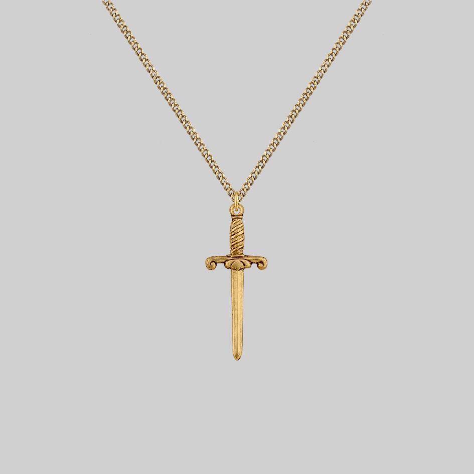 Rose Gold Sword Necklace – Hgjewelery