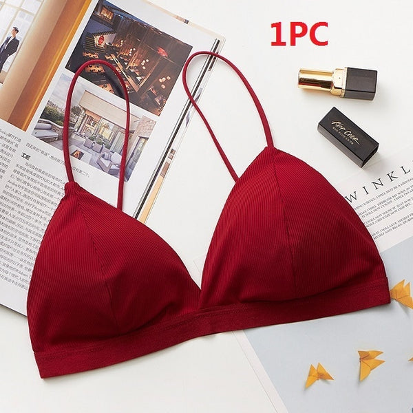 thin strap push up bra