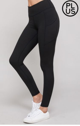Rae Mode l Black Seamless Butter Soft Leggings with Pockets [P6169] – 56  FEED CO