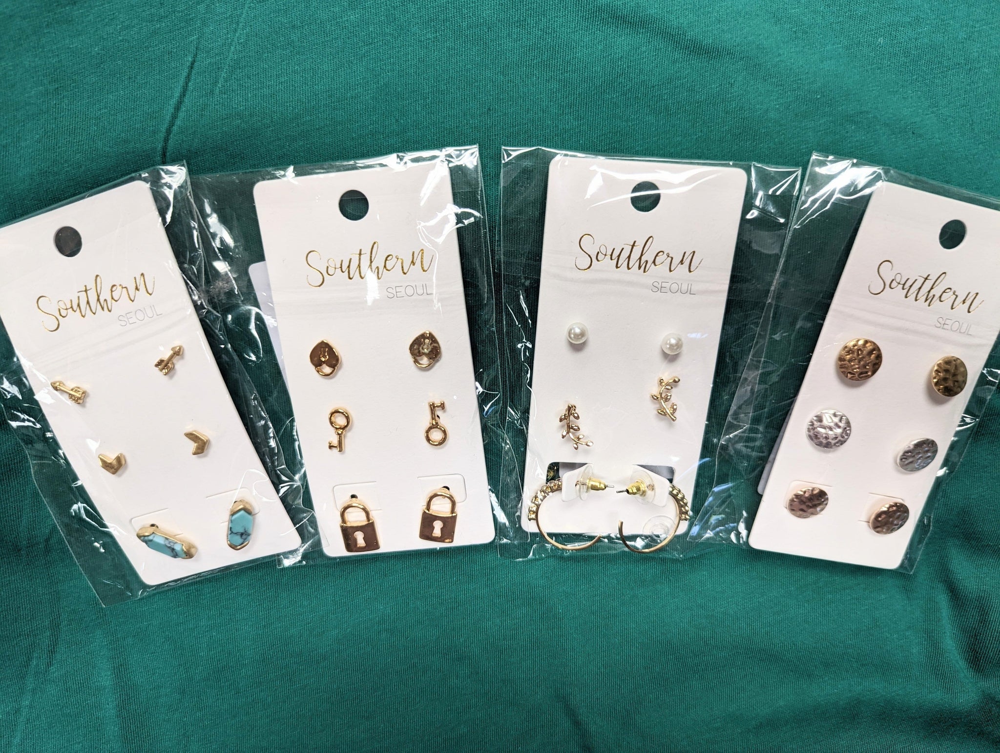 3 Pair Earring Sets - Stacked - A Plus Size Boutique