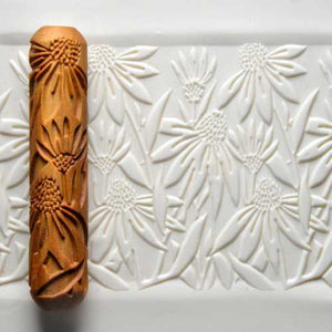 Pottery Texture Stick Embossed Tree Stone Flower Pattern Embossed Clay  Rolling Pin DIY Ceramic Pottery Creative Pattern Tool - AliExpress