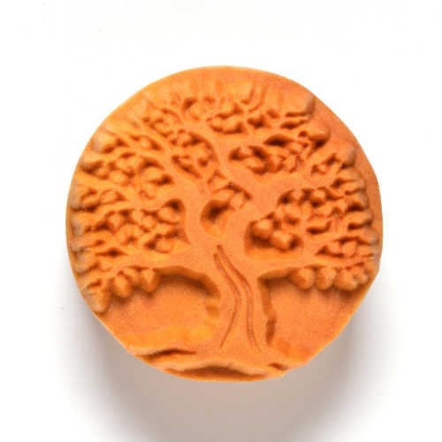 SCL-067 - Dog Paw Large Round Stamp by MKM Pottery Tools