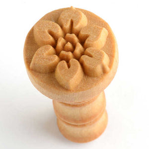 MKM Pottery Tools Scm 2.5 cm Medium Round Palm Tree Pottery Stamp