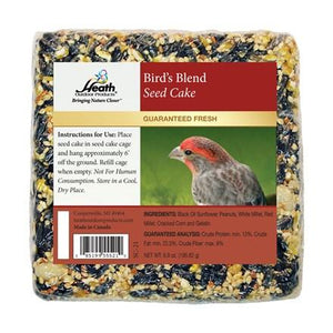 Bird's Blend Seed Cake - 7 oz - Pack of 12 - Heathoutdoors
