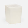 Pigeon & Poodle Abiko Square Wastebasket in Pearl White