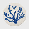 Mantel individual con cuentas de coral, cobalto
