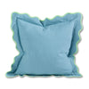 Furbish Studio Darcy Linen Pillow - Aqua + Mint