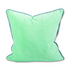 Furbish Studio Charliss Velvet Pillow - Mint + Aqua