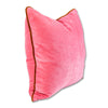Furbish Studio Charliss Velvet Pillow - Light Pink + Rust