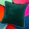 Furbish Studio Charliss Velvet Pillow - Green + Aqua