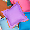 Furbish Studio Darcy Linen Pillow - Lilac + Orange