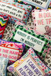 Nobody is Perfect Needlepoint Pillow