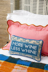 Furbish Studio More Wine Needlepoint Pillow