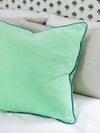 Furbish Studio Charliss Velvet Pillow - Mint + Aqua