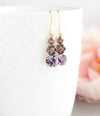 Violette Glas-Juwelen-Ohrringe