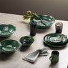 Blue Pheasant Marcus Dinner Plates, Dark Green Salt Glaze