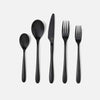 Blue Pheasant Alba Black Flatware 5-Piece Set